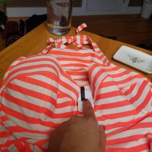J.Crew striped underwire one piece